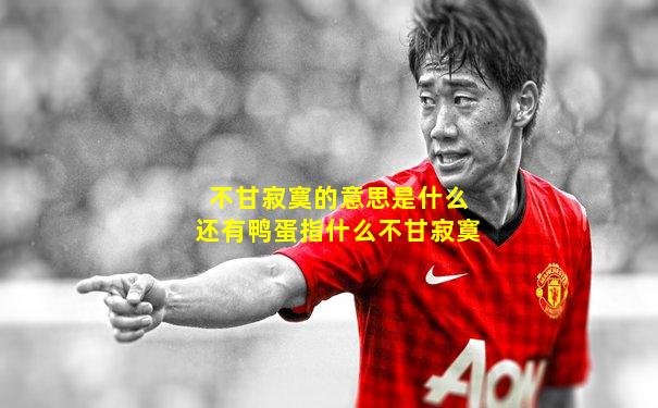 不甘寂寞的意思是什么还有鸭蛋指什么不甘寂寞