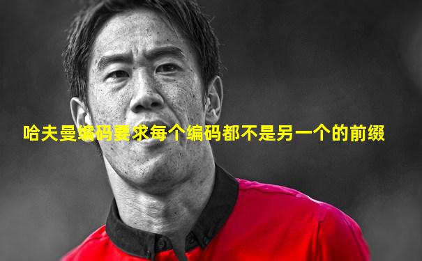 哈夫曼编码要求每个编码都不是另一个的前缀