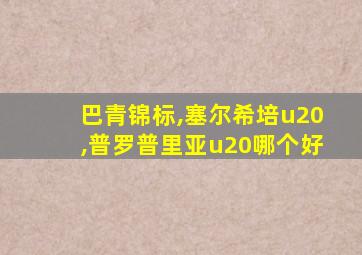 巴青锦标,塞尔希培u20,普罗普里亚u20哪个好