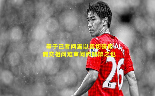 等于己者问焉以资切磋所谓交相问难审问而明辨之也