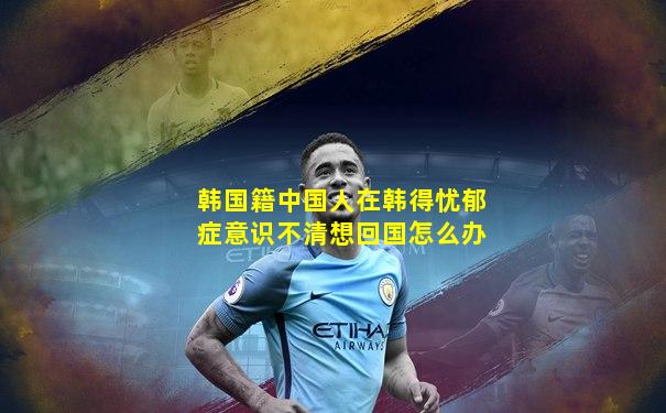 韩国籍中国人在韩得忧郁症意识不清想回国怎么办